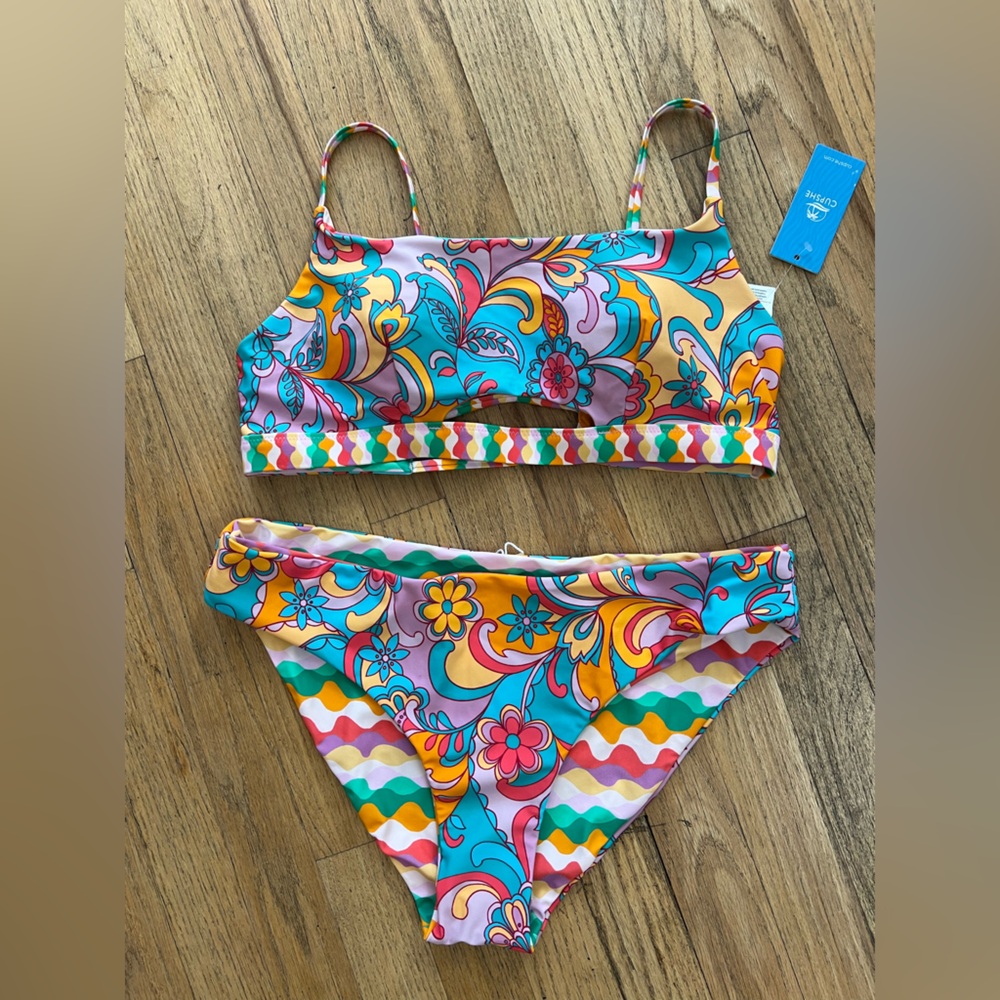 Cupshe Reservable Colorful Two Piece Swimsuit